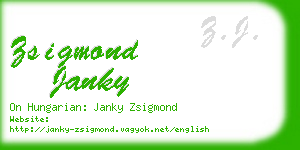 zsigmond janky business card